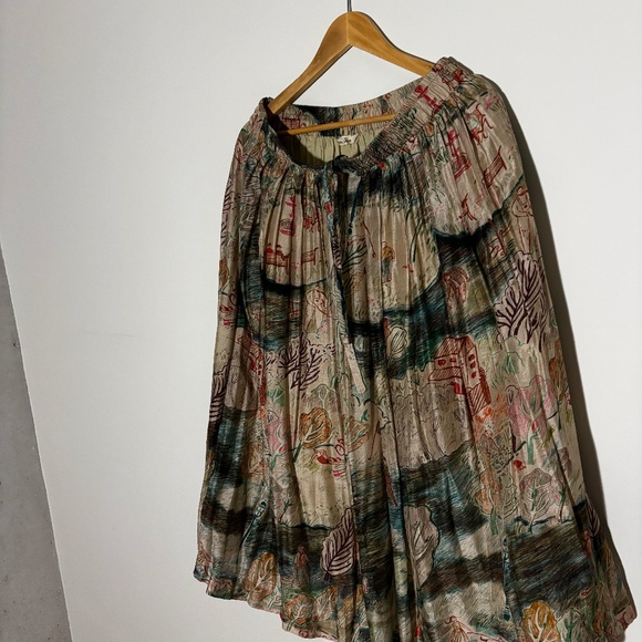 NWOT Runaway Bicycle Cara Silk Skirt, Printed - Raw Silk - Picture 12 of 16